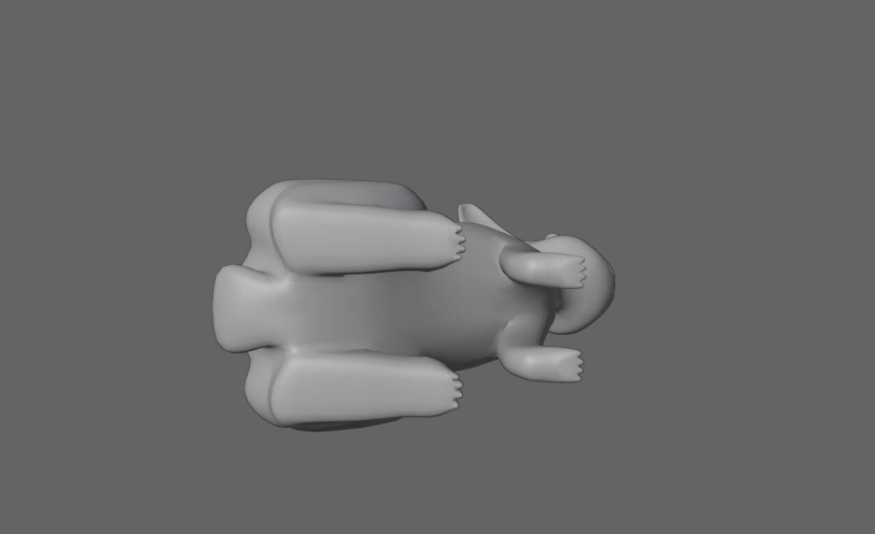 White Rabbit - Coelho Branco Low-poly 3D model_19