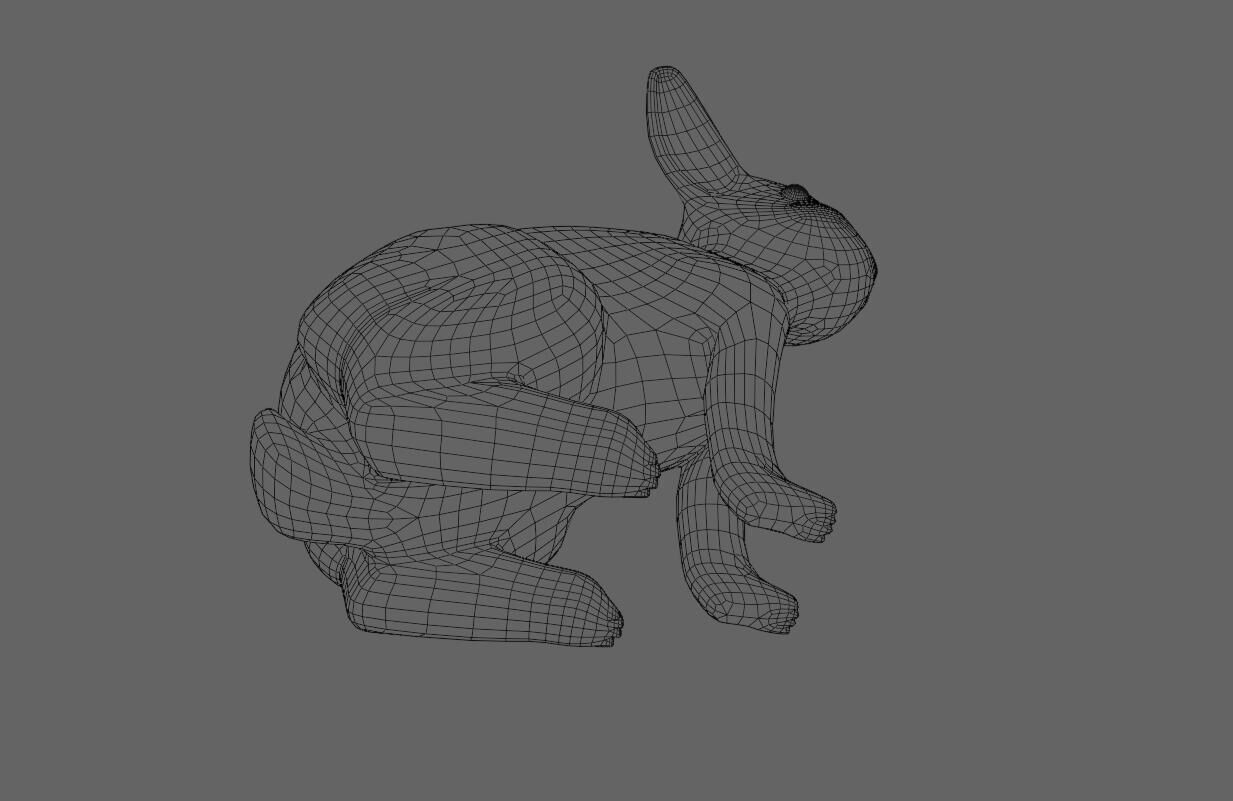 White Rabbit - Coelho Branco Low-poly 3D model_22