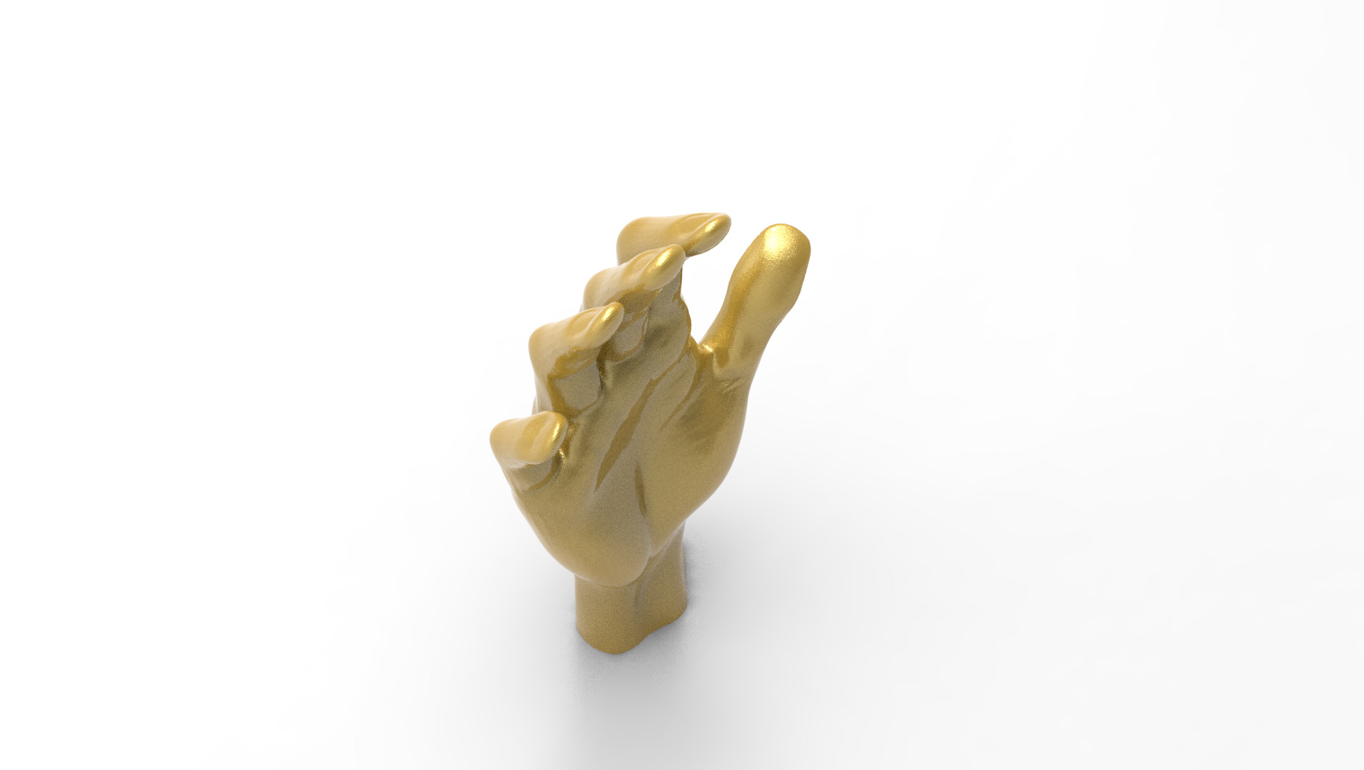 Low Poly 3D Human Hand High Precision CAD Model Low-poly 3D model_2