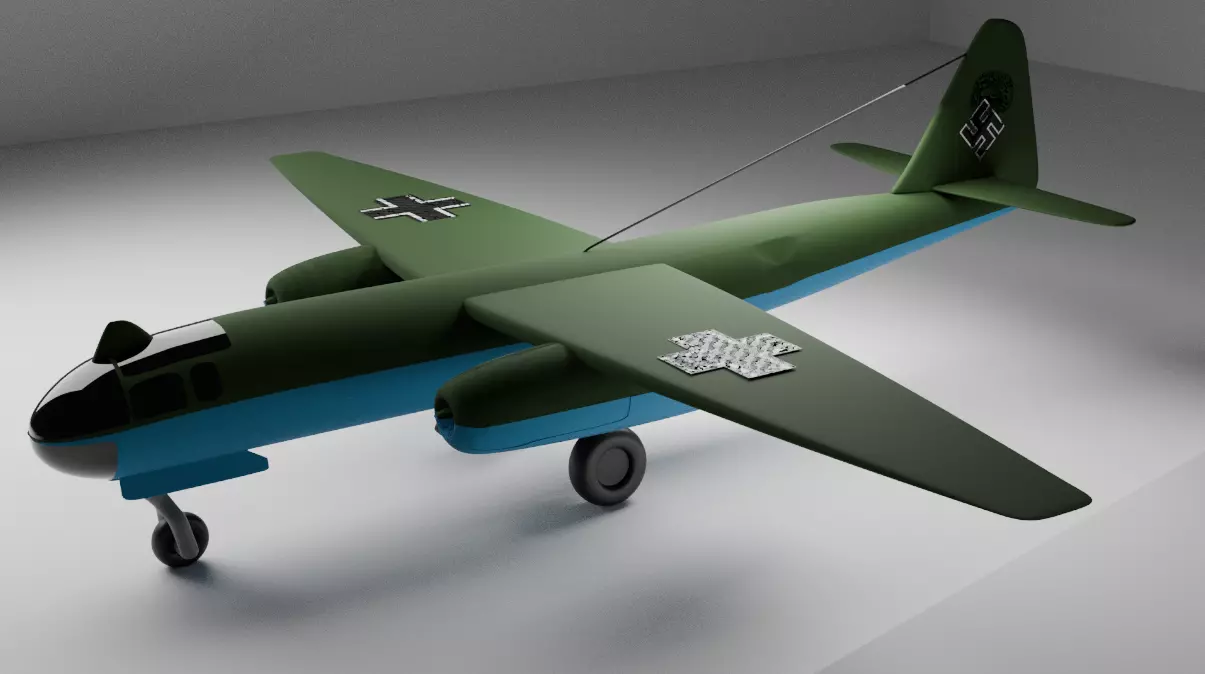 Ar 234 Free low-poly 3D model_0