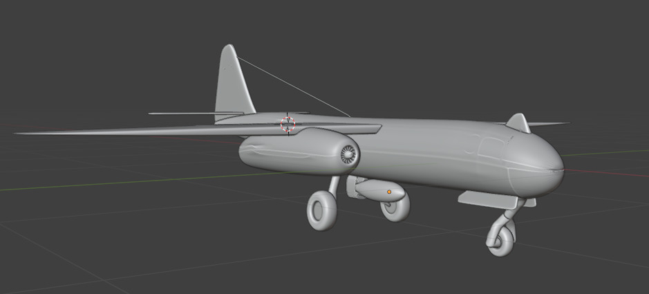 Ar 234 Free low-poly 3D model_7