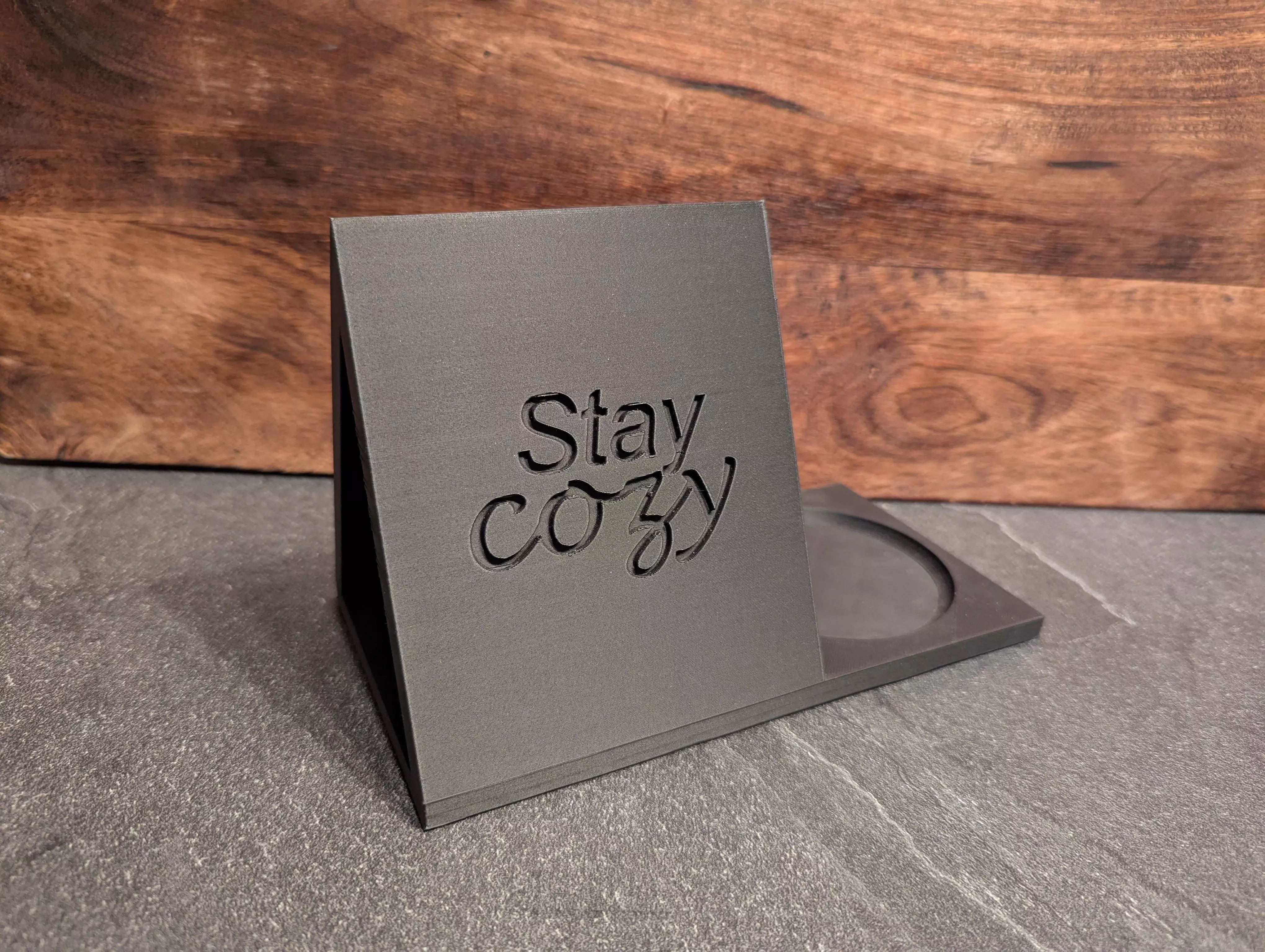 Stay Cozy Book Tent Minimalist Book Stand and Drink Holder 3D print model