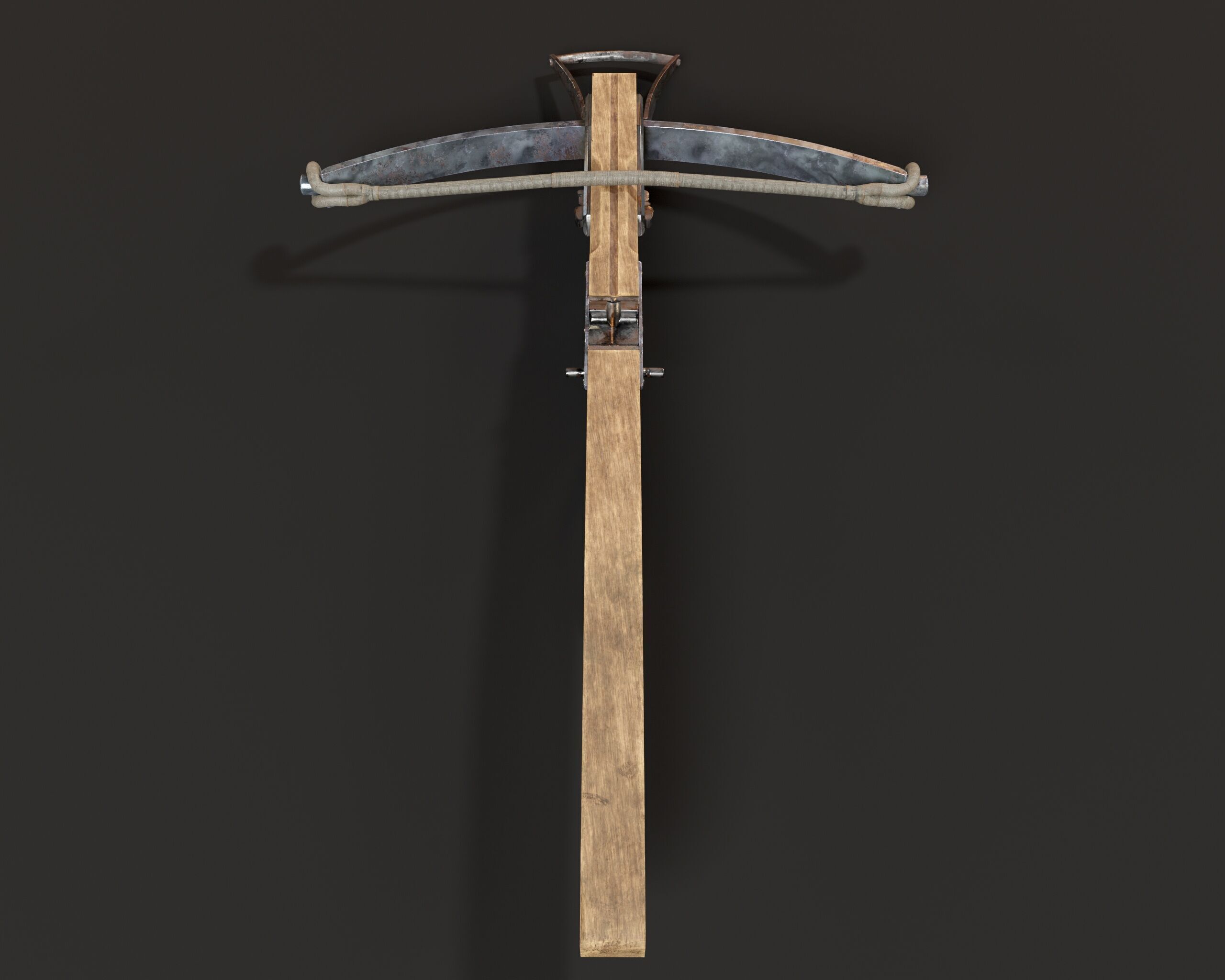 Medieval Crossbow Low-poly 3D model_12