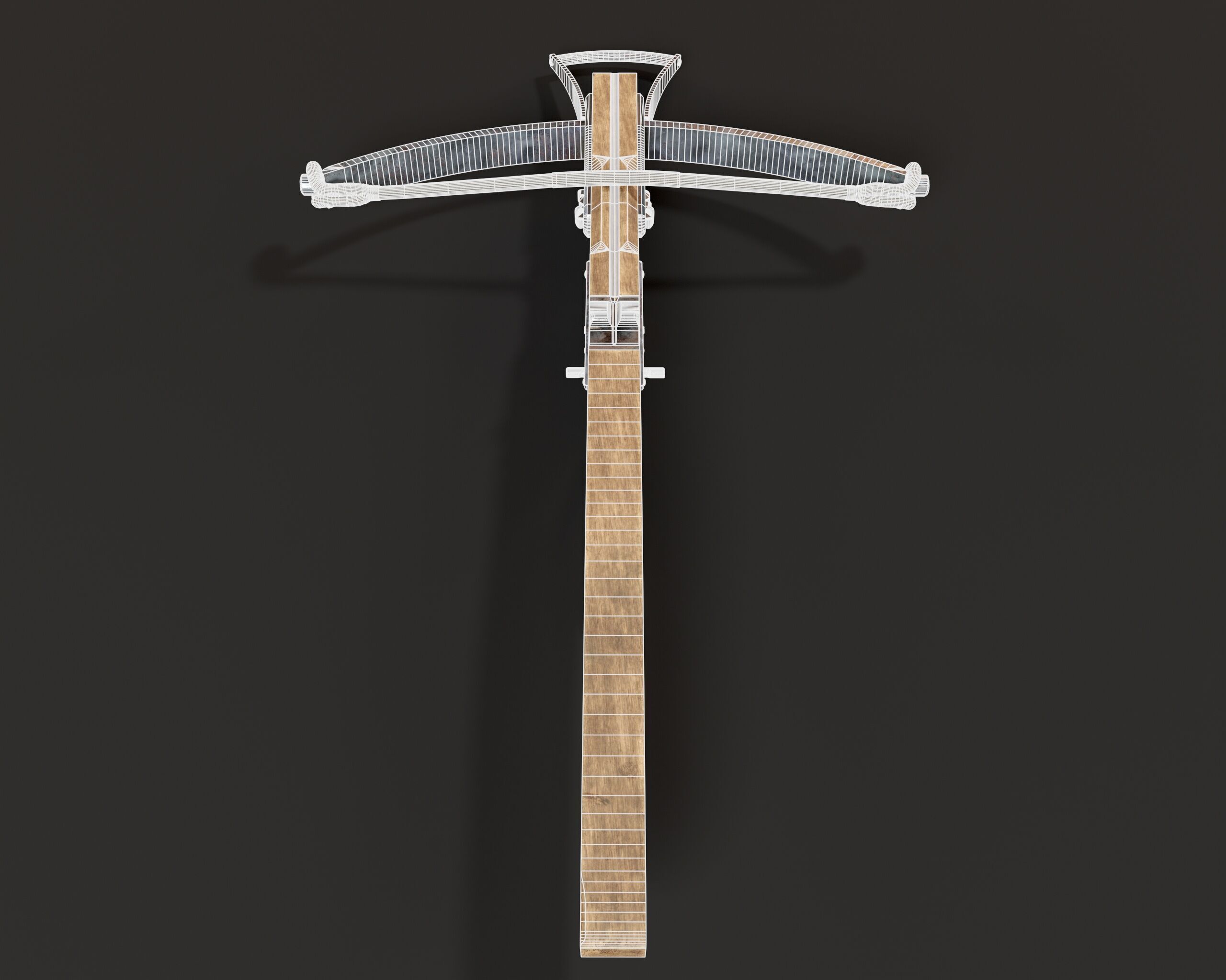 Medieval Crossbow Low-poly 3D model_13