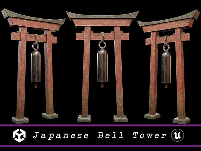 3D model Japanese Bell Tower VR / AR / low-poly | CGTrader
