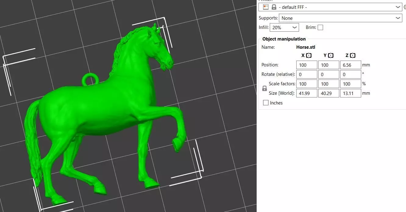 Horse Keychain Keyring 3D Printing STL file 3D print model