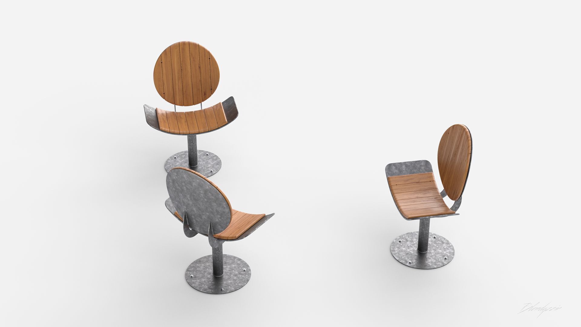 TORD BOONTJE ROTATING SEAT AND COLLECTION 3D model_14