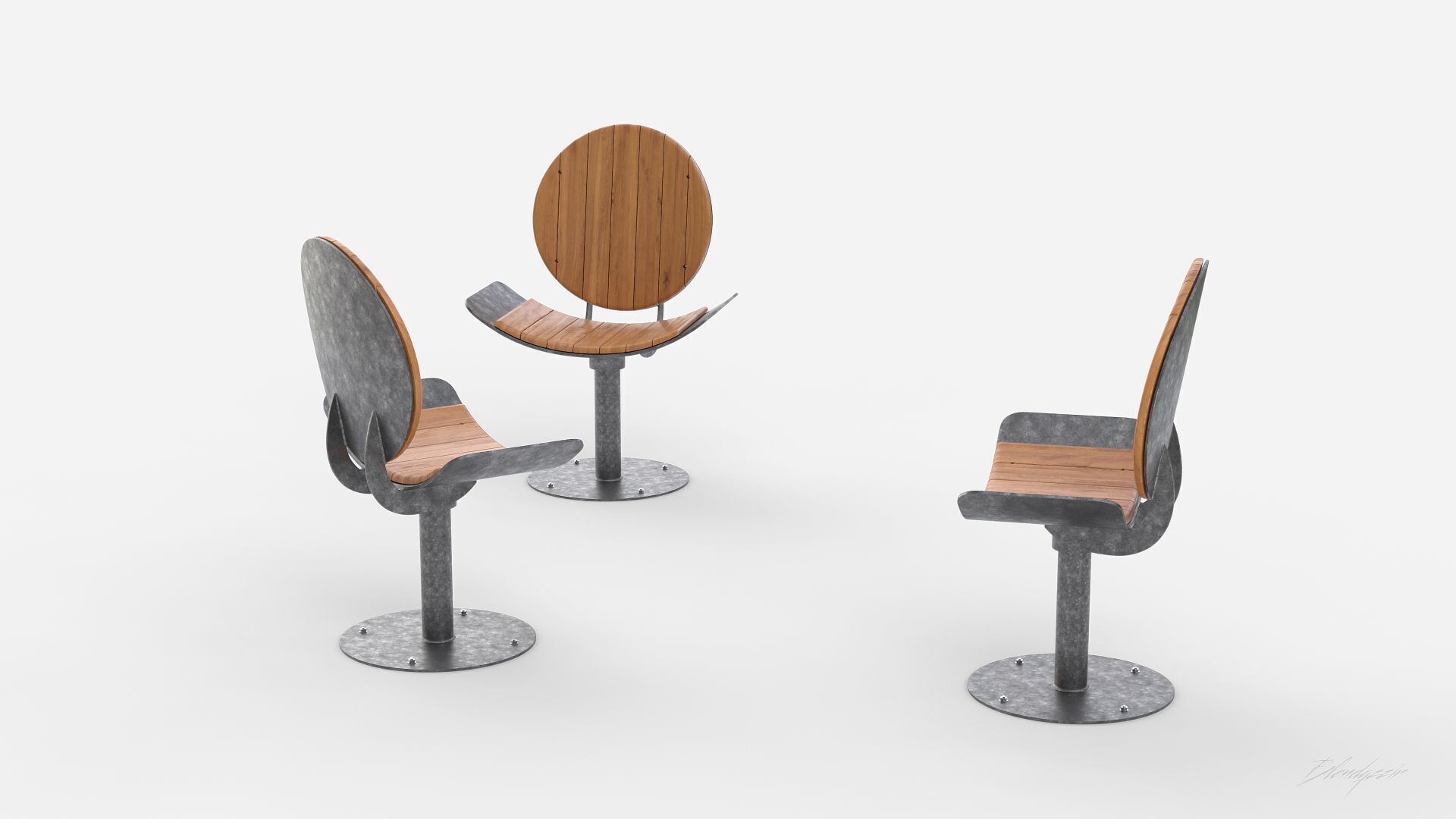 TORD BOONTJE ROTATING SEAT AND COLLECTION 3D model_12