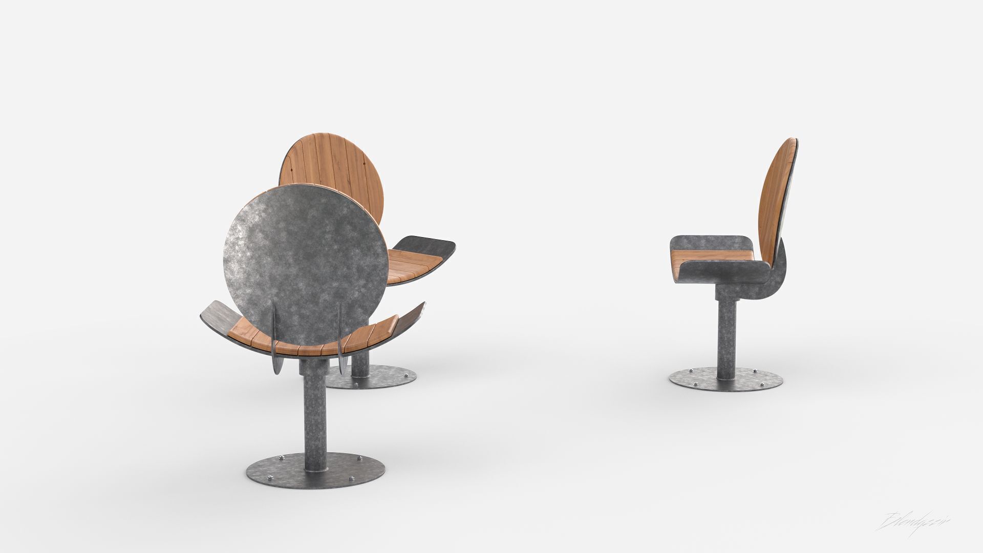 TORD BOONTJE ROTATING SEAT AND COLLECTION 3D model_13