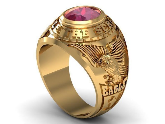 army ring eagle 3D print model