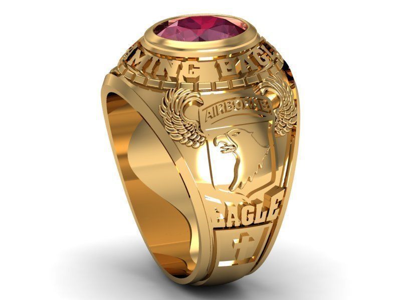 army ring eagle 3D print model_1