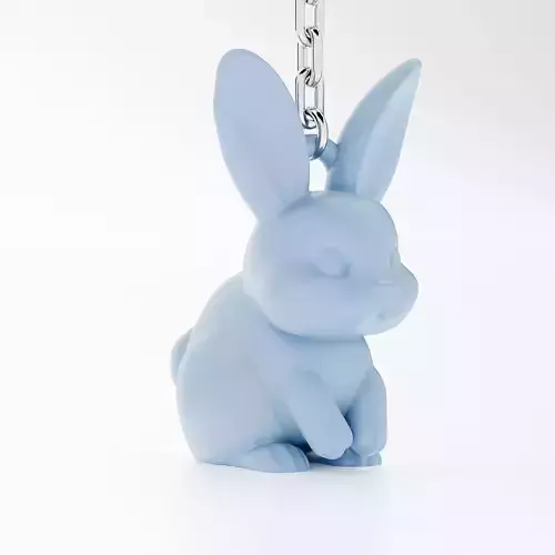Bunny Rabbit Keychain Stl 3d Cute Bunny charm pendant jewelry