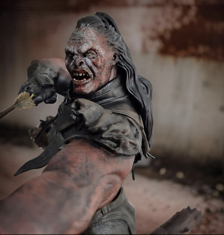 LURTZ URUK HAI LORD OF THE RINGS w ARROW BOWS AND BOROMIR HORN 3D model_9