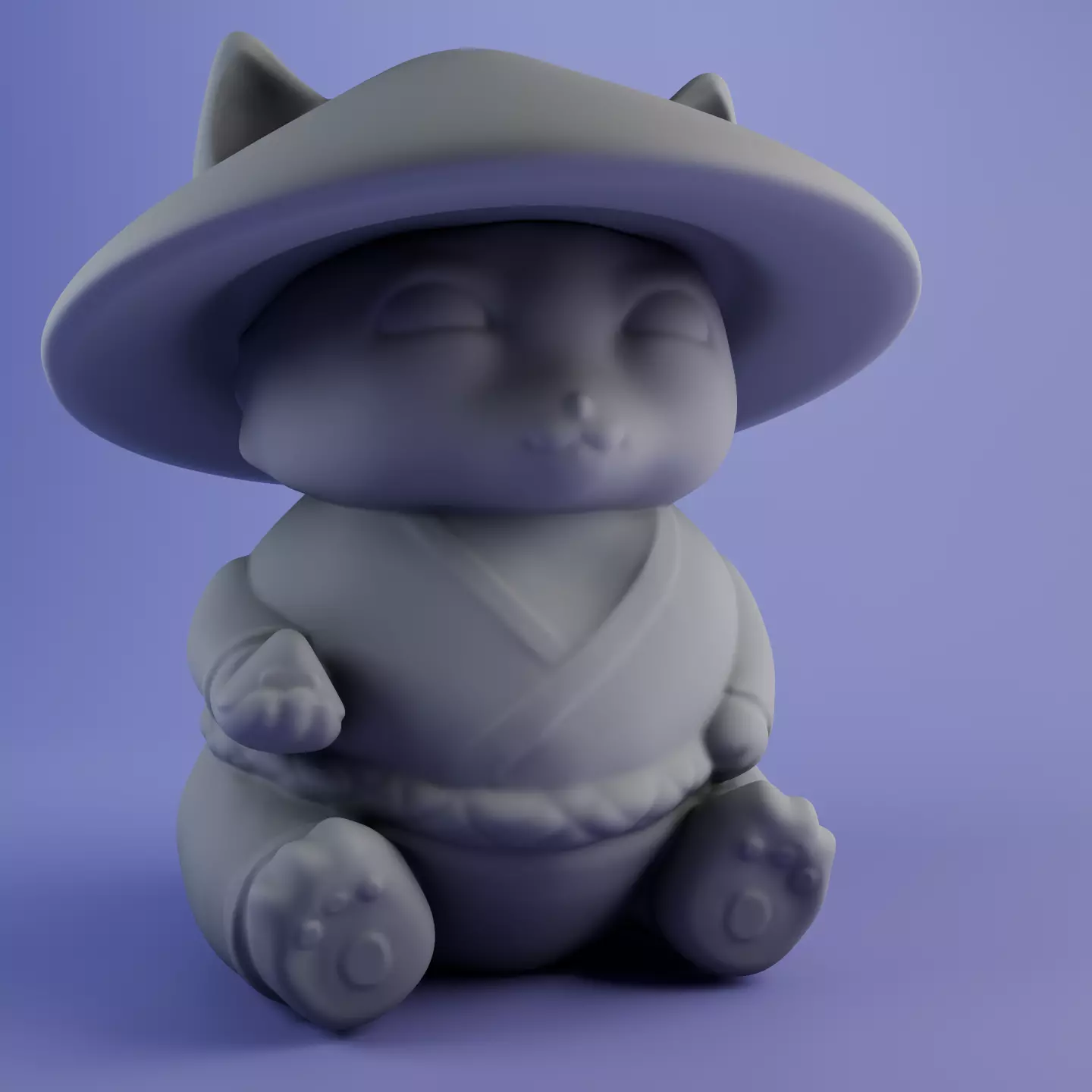 Onigiri Cat figurine Art Toy Free 3D print model