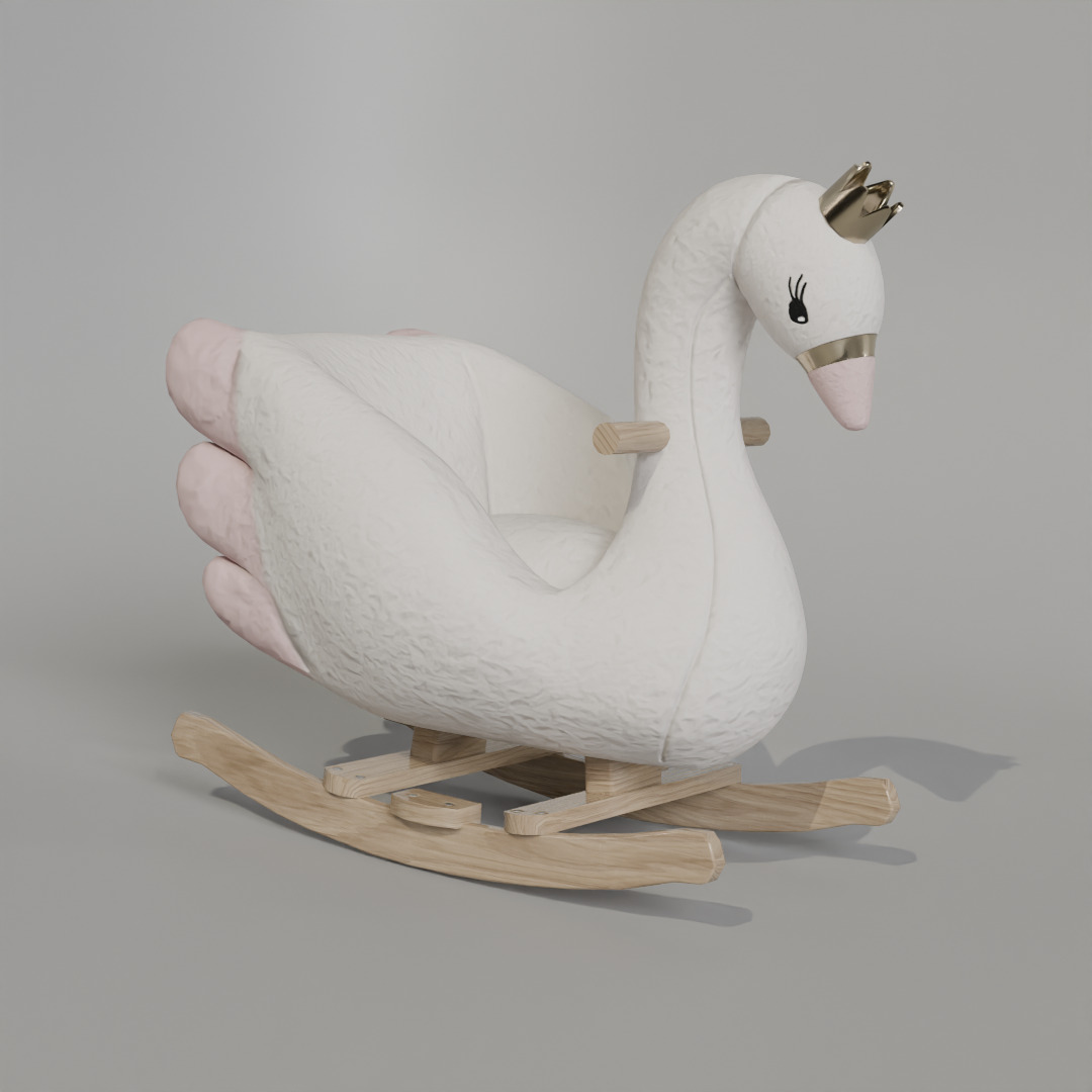 Rocking Swan 3D model_2