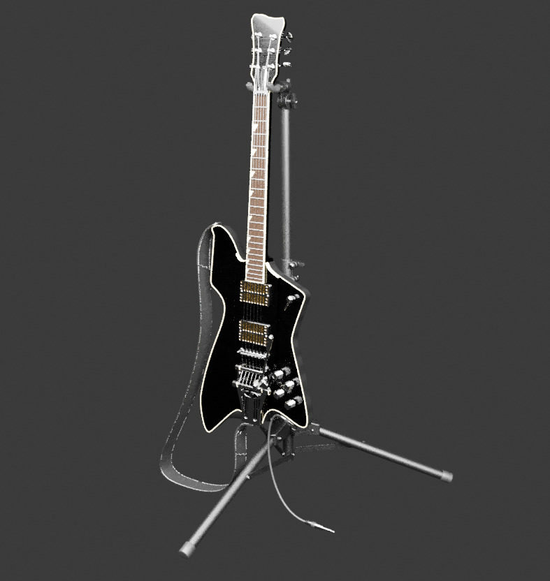 Electrique Guitar  3D model_1