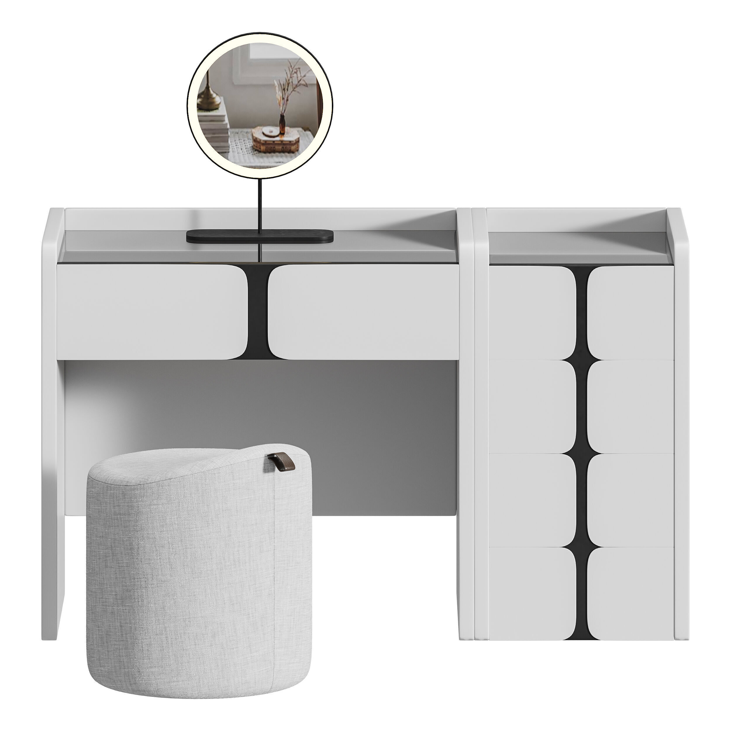 Ensemble de coiffeuse Modern 3D model_4