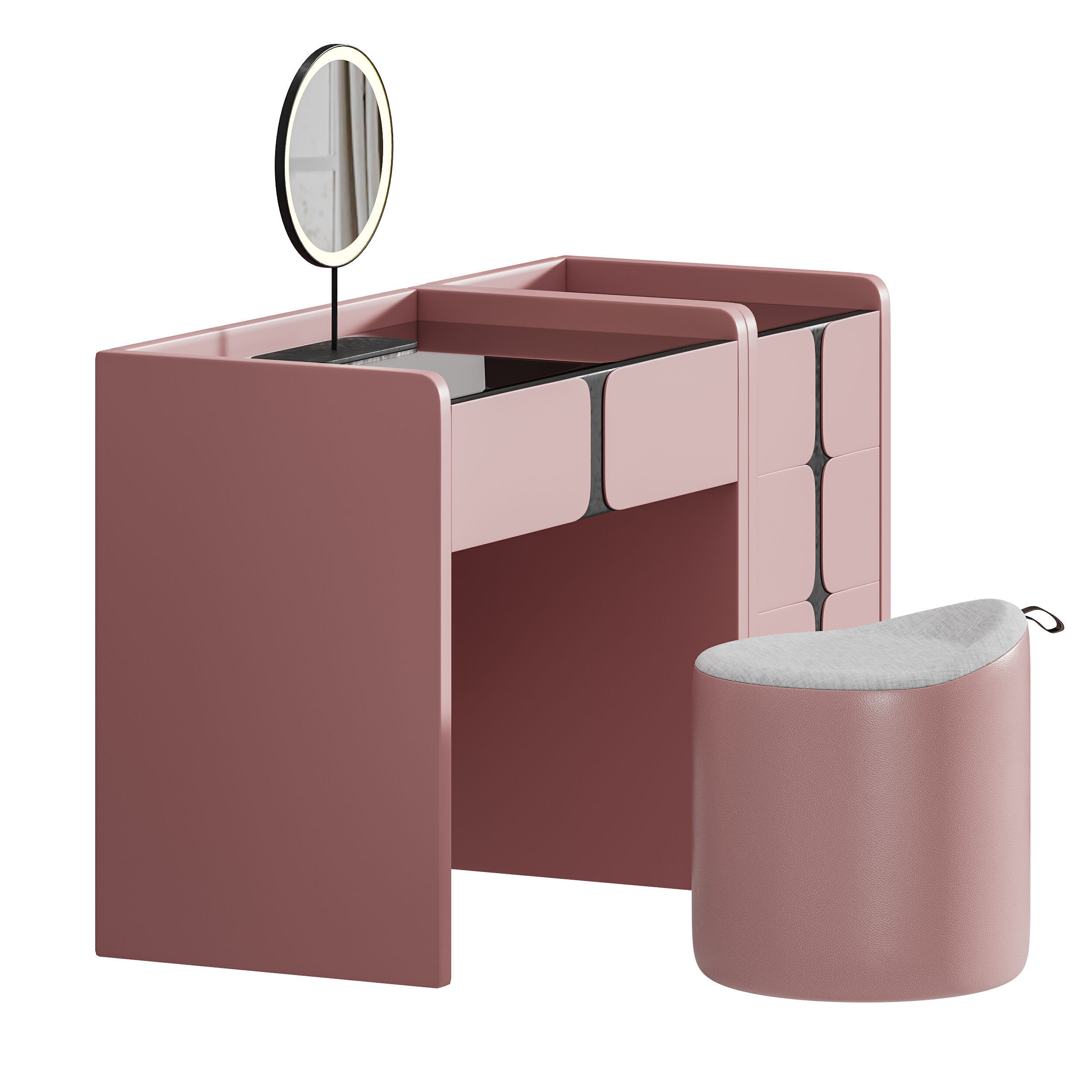 Ensemble de coiffeuse Modern 3D model_6