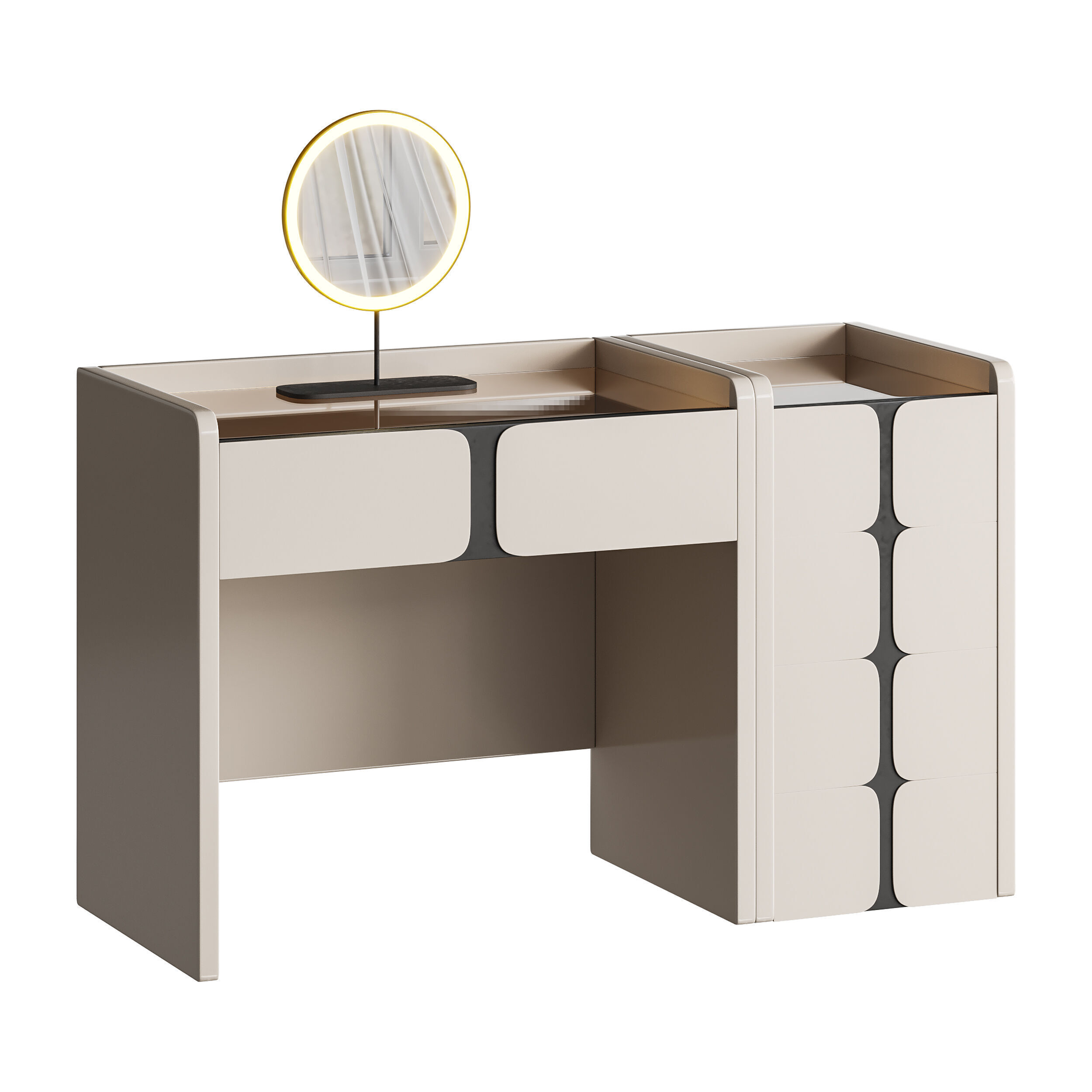 Ensemble de coiffeuse Modern 3D model_5