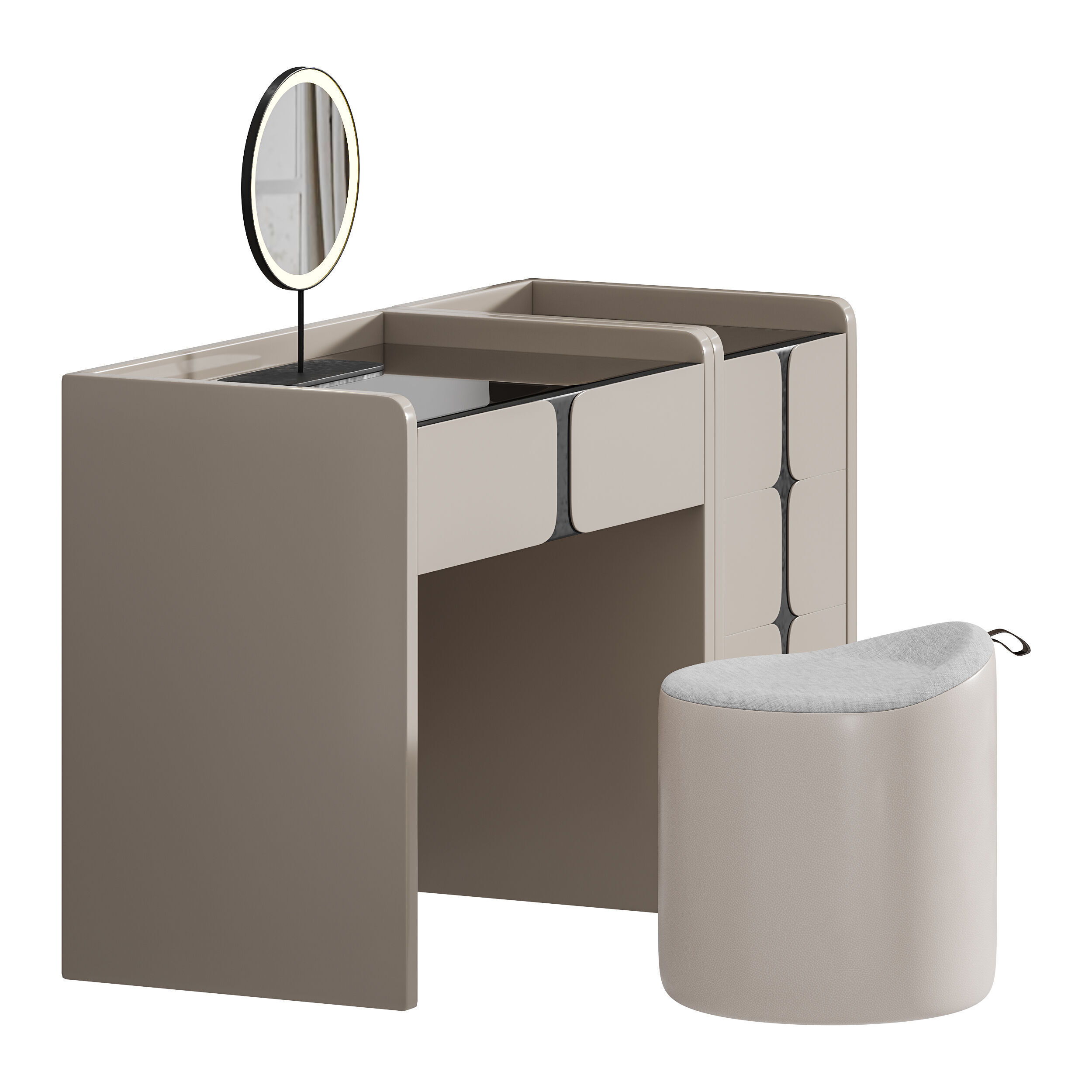 Ensemble de coiffeuse Modern 3D model_3