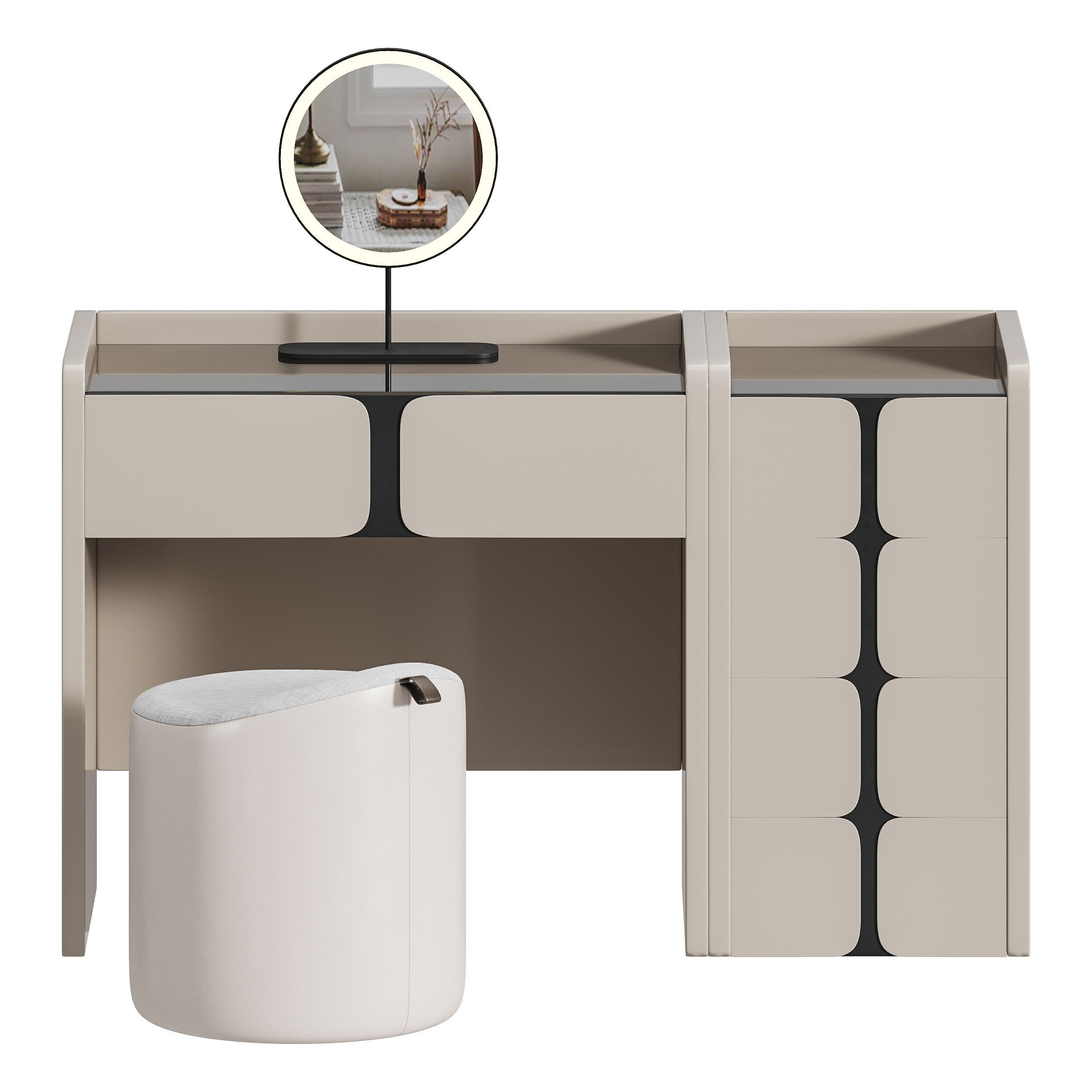 Ensemble de coiffeuse Modern 3D model_10