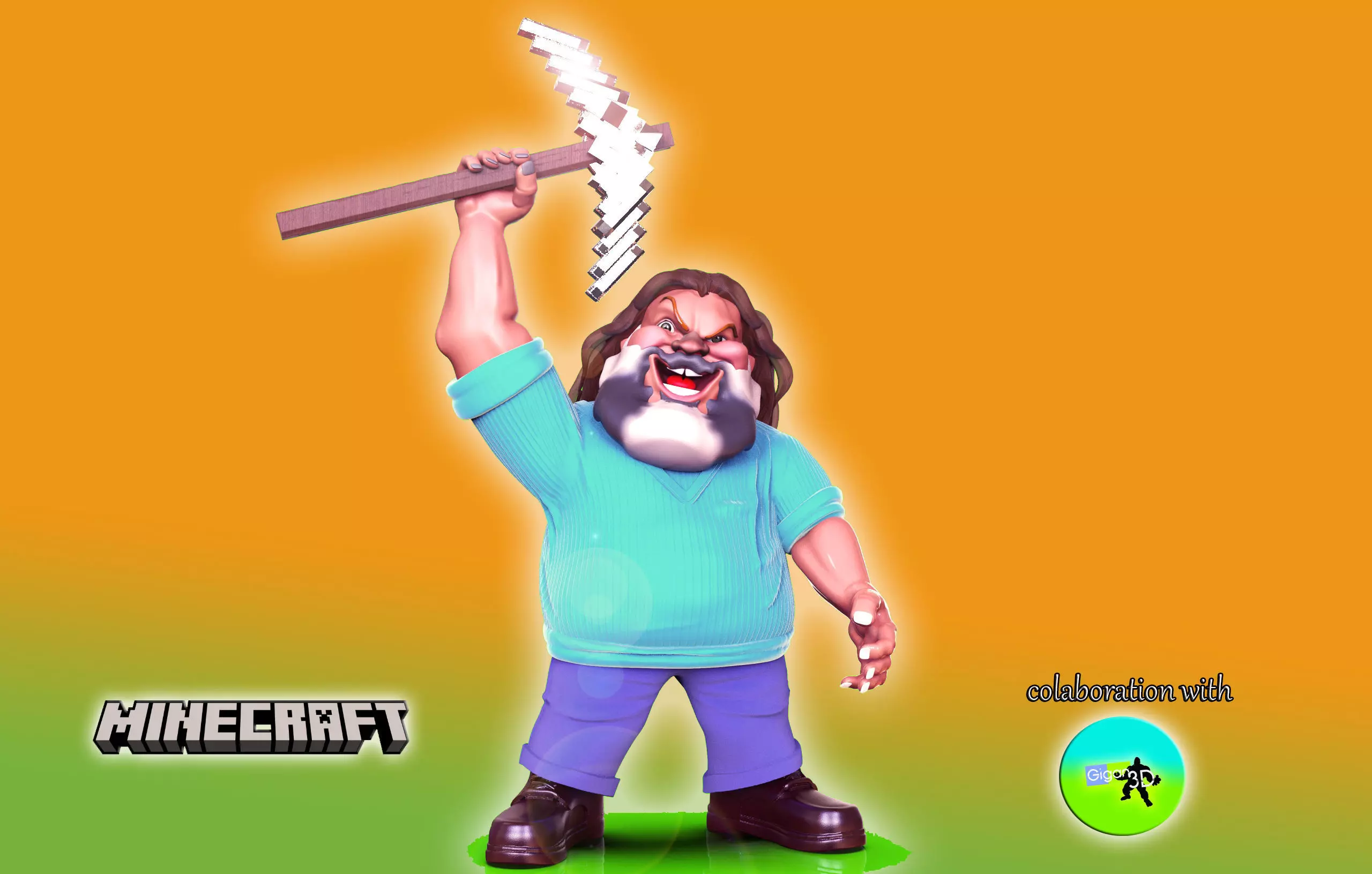 JACK BLACK- MINECRAFT MOVIE 3D print model_0