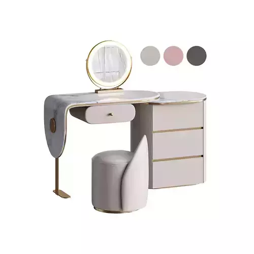 Ensemble de meuble lavabo moderne en bois massif minimaliste 3D model