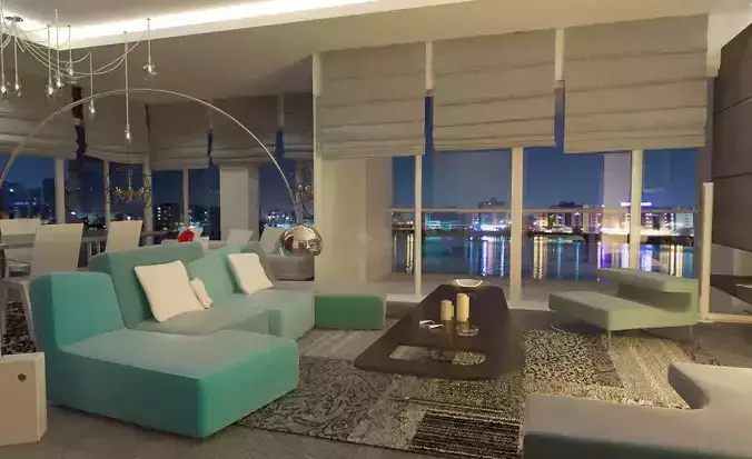 3D Living Room Interior