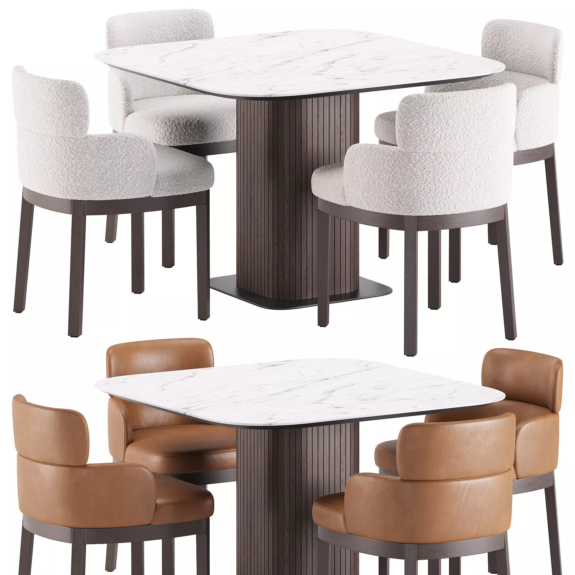 Fulton Chair and Glide Table 3D model_0