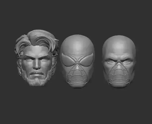 Cosmic Spiderman Headsculpt for Action Figures