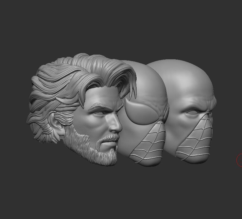 Cosmic Spiderman Headsculpt for Action Figures 3D print model_1