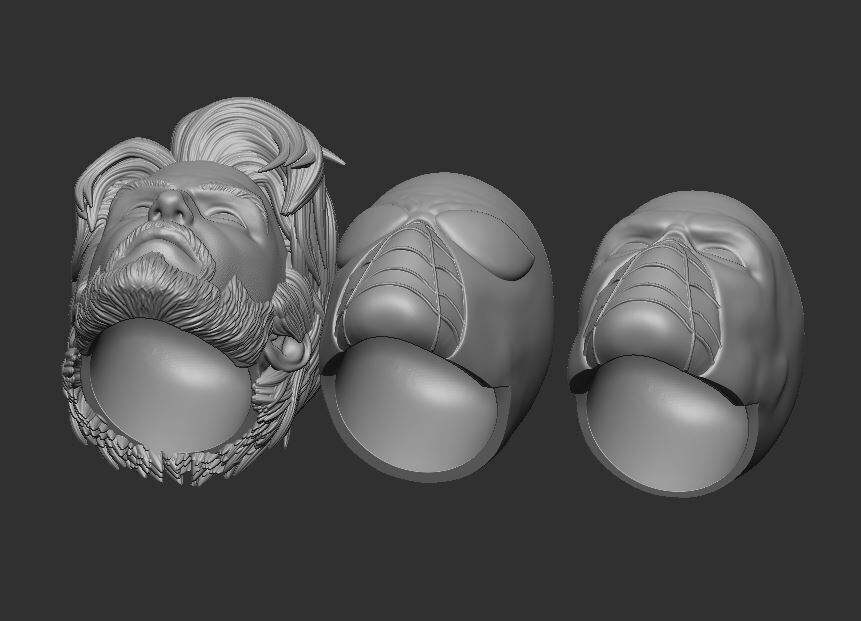 Cosmic Spiderman Headsculpt for Action Figures 3D print model_4