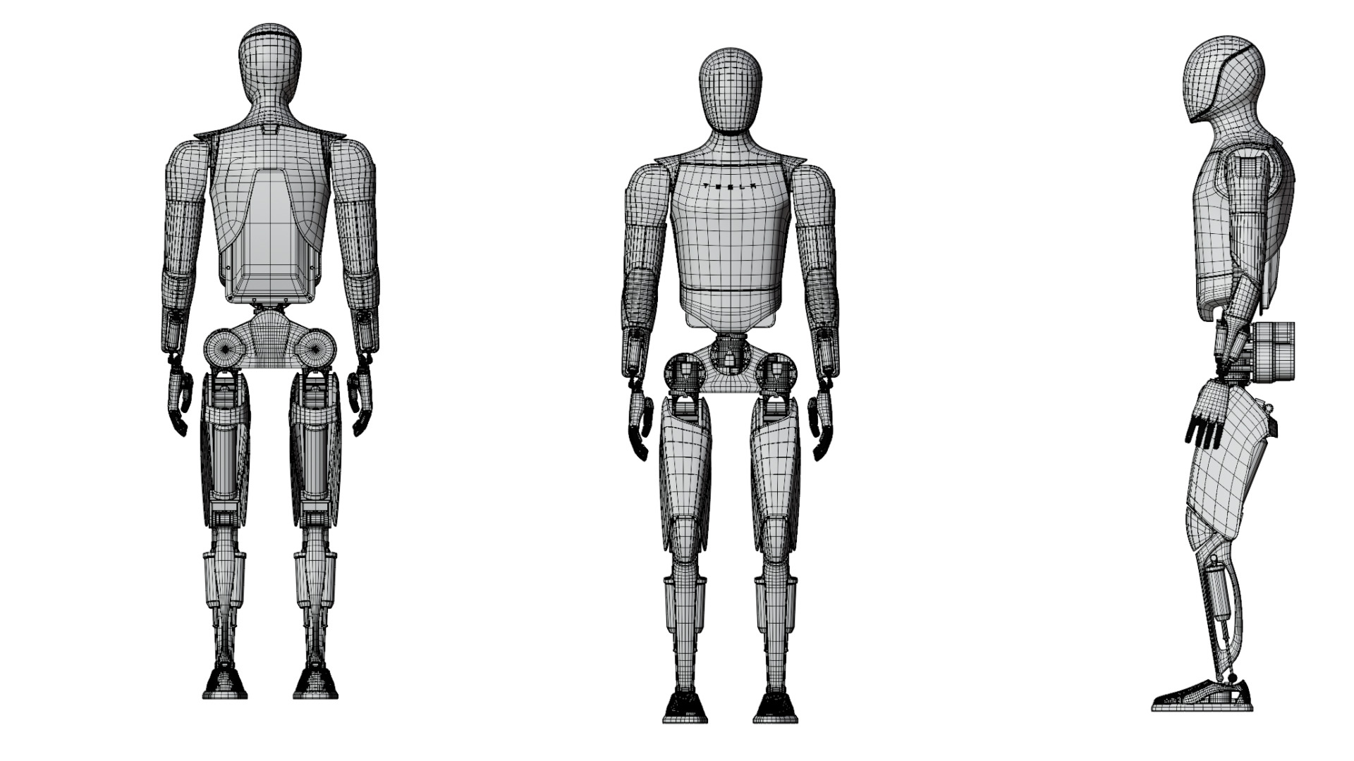 Optimus Gen tesla robot  Advanced Humanoid Robot Fully Rigged Low-poly 3D model_3