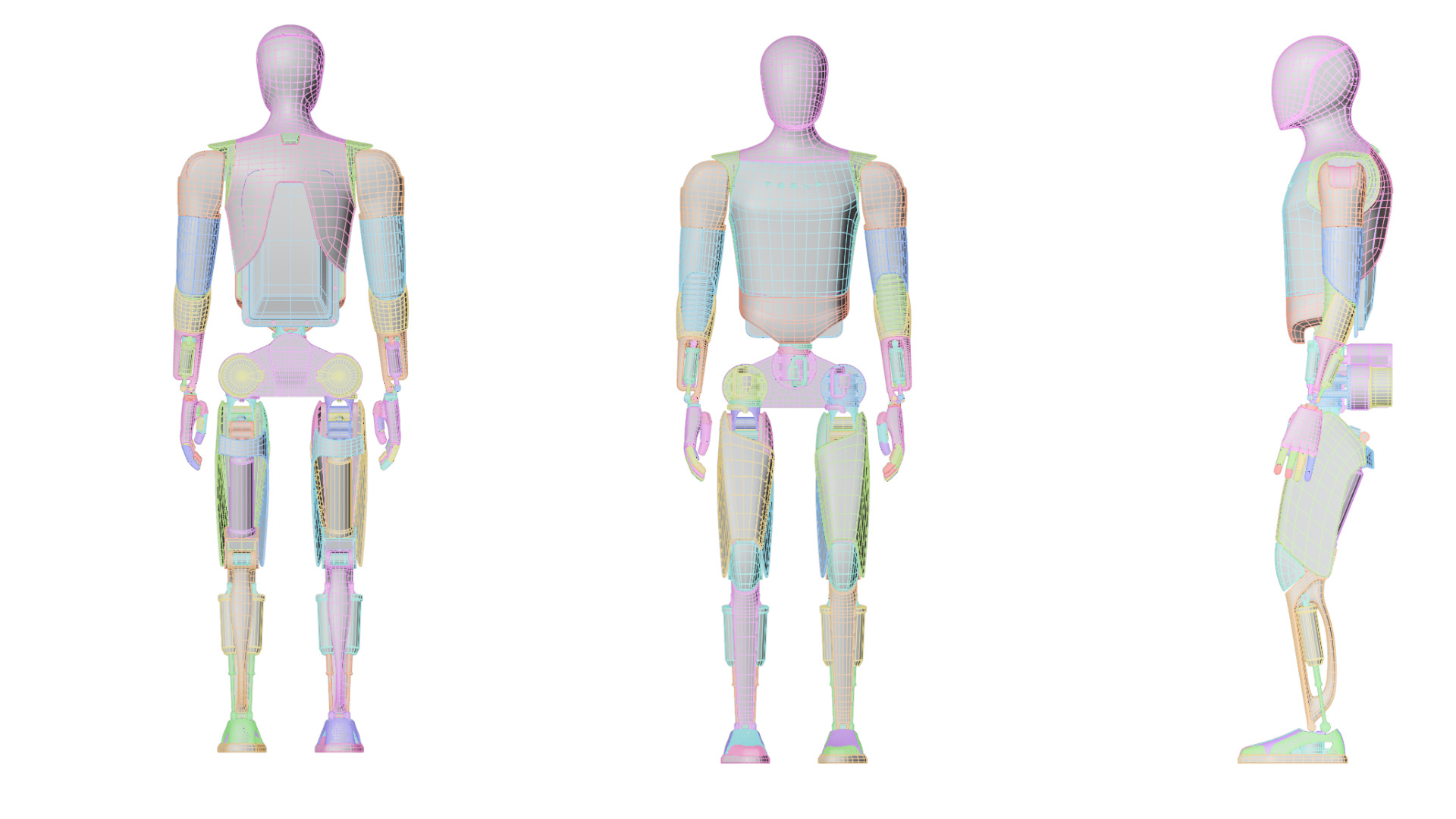 Optimus Gen tesla robot  Advanced Humanoid Robot Fully Rigged Low-poly 3D model_4