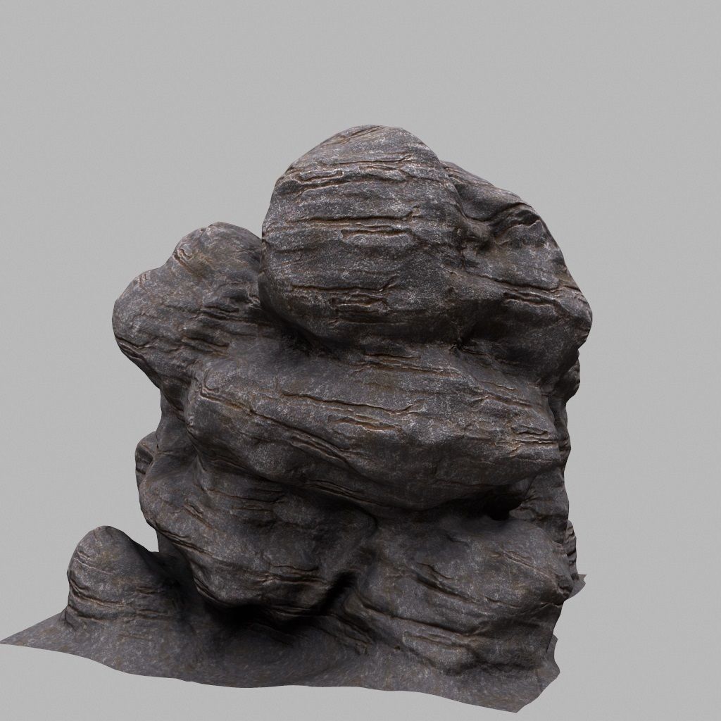 Rock Low-poly 3D model_13
