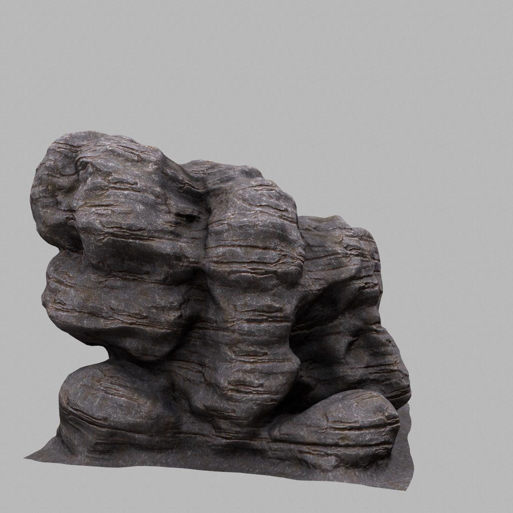 Rock Low-poly 3D model_11