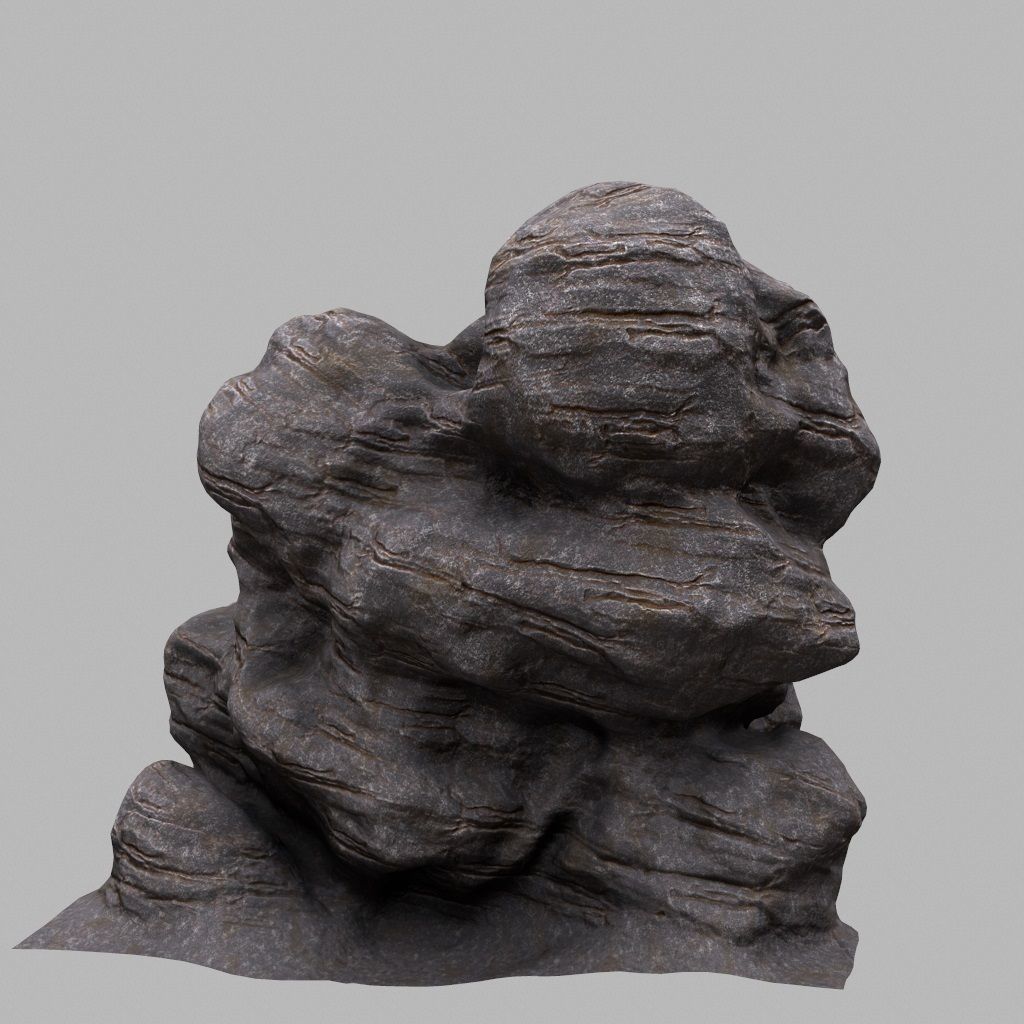 Rock Low-poly 3D model_15