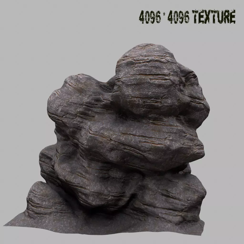 Rock Low-poly 3D model_0