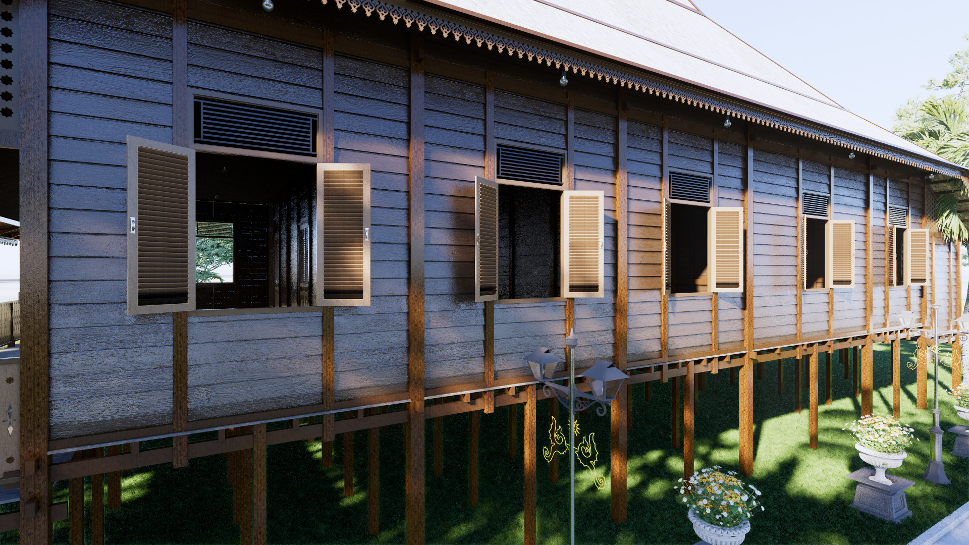 Limas Traditional House of Sambas West Borneo - Type 3 3D model_3