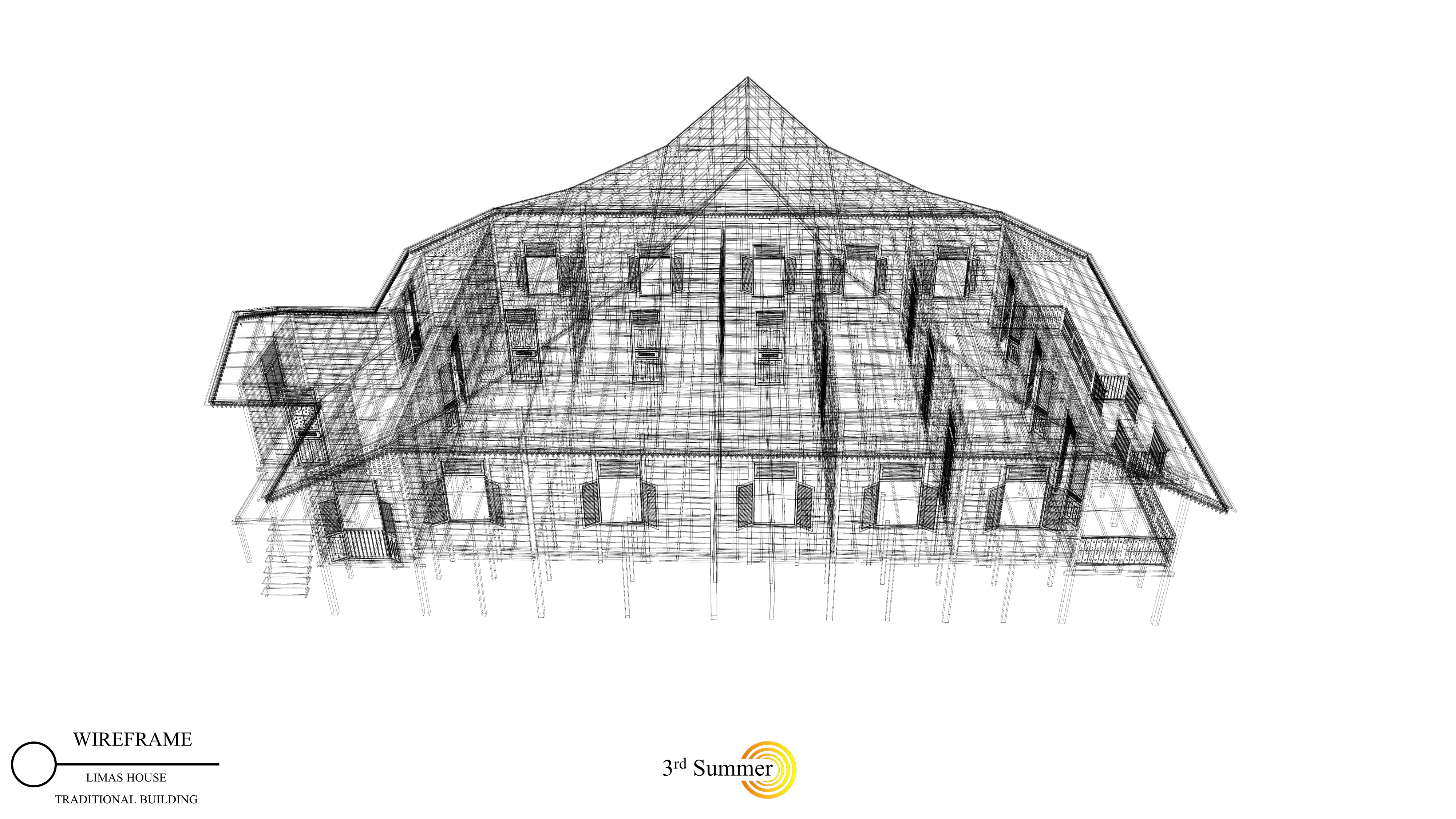 Limas Traditional House of Sambas West Borneo - Type 3 3D model_19