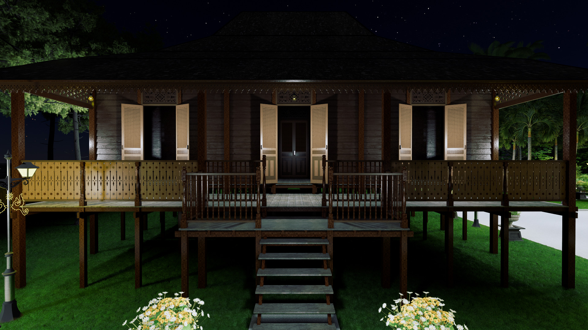 Limas Traditional House of Sambas West Borneo - Type 3 3D model_5