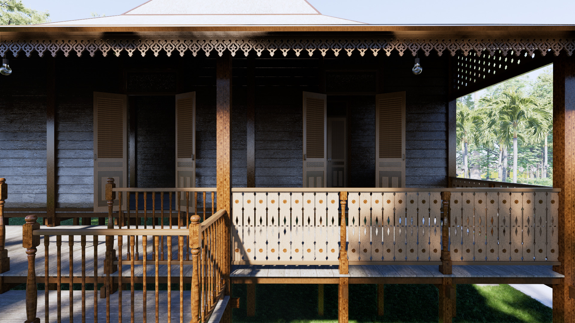 Limas Traditional House of Sambas West Borneo - Type 3 3D model_1