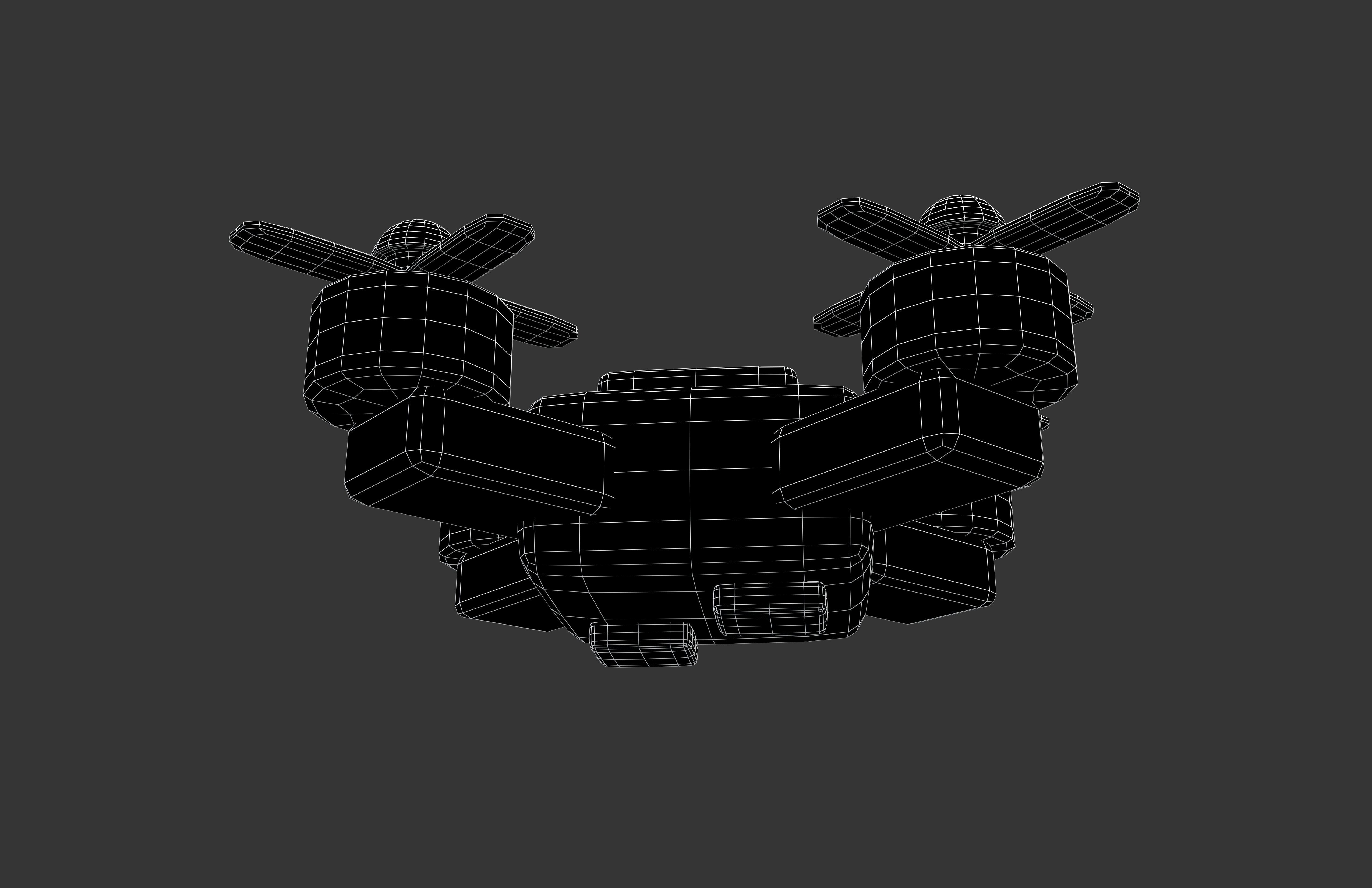 Drones Icon v1 001 Low-poly 3D model_7