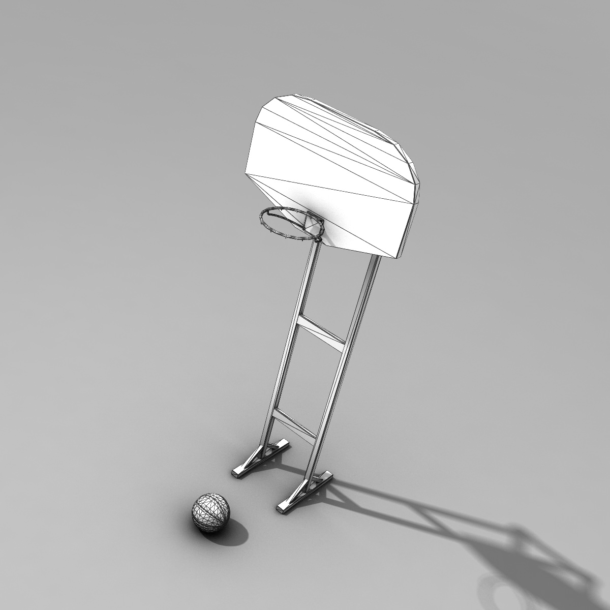 Basketball Post Free low-poly 3D model_6