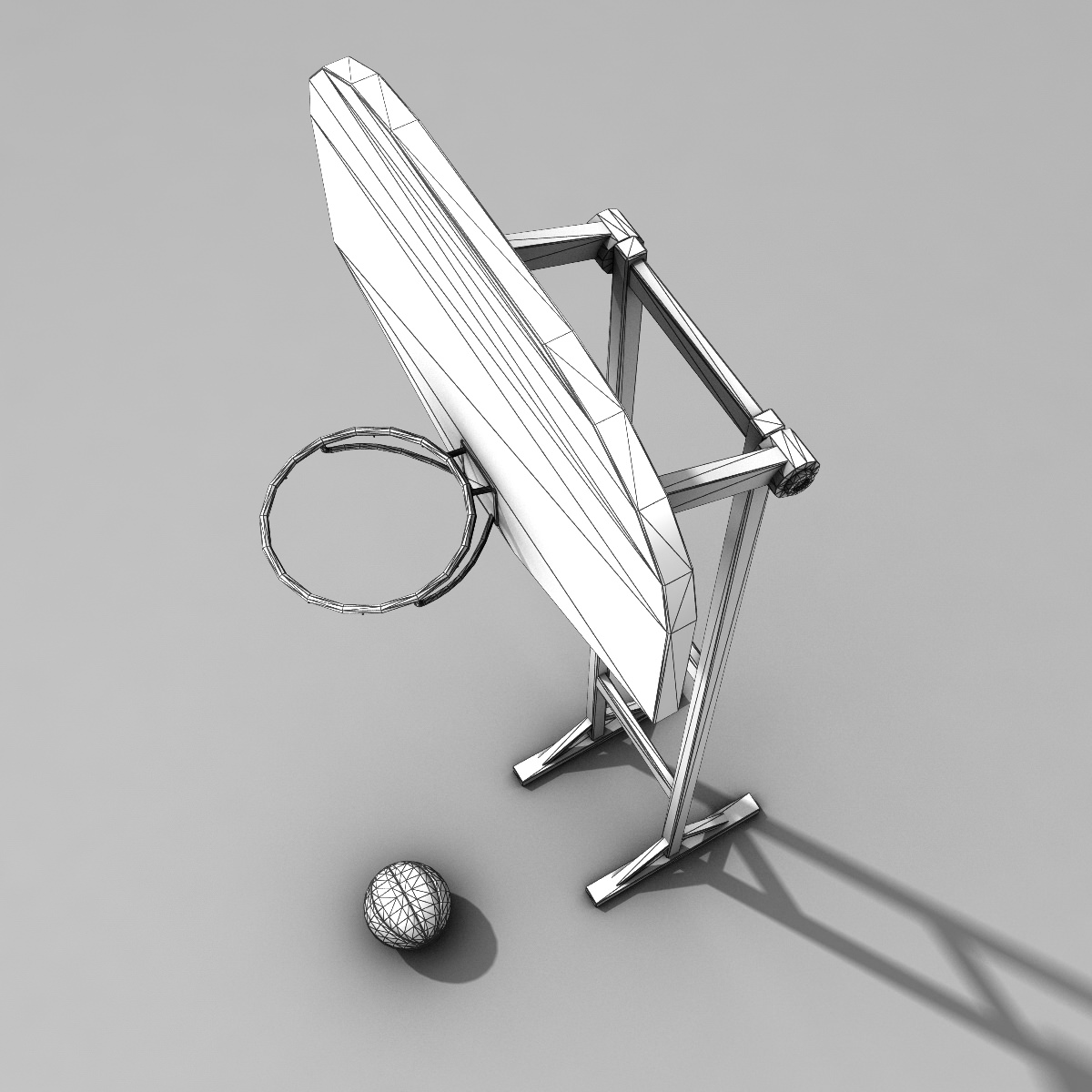 Basketball Post Free low-poly 3D model_5