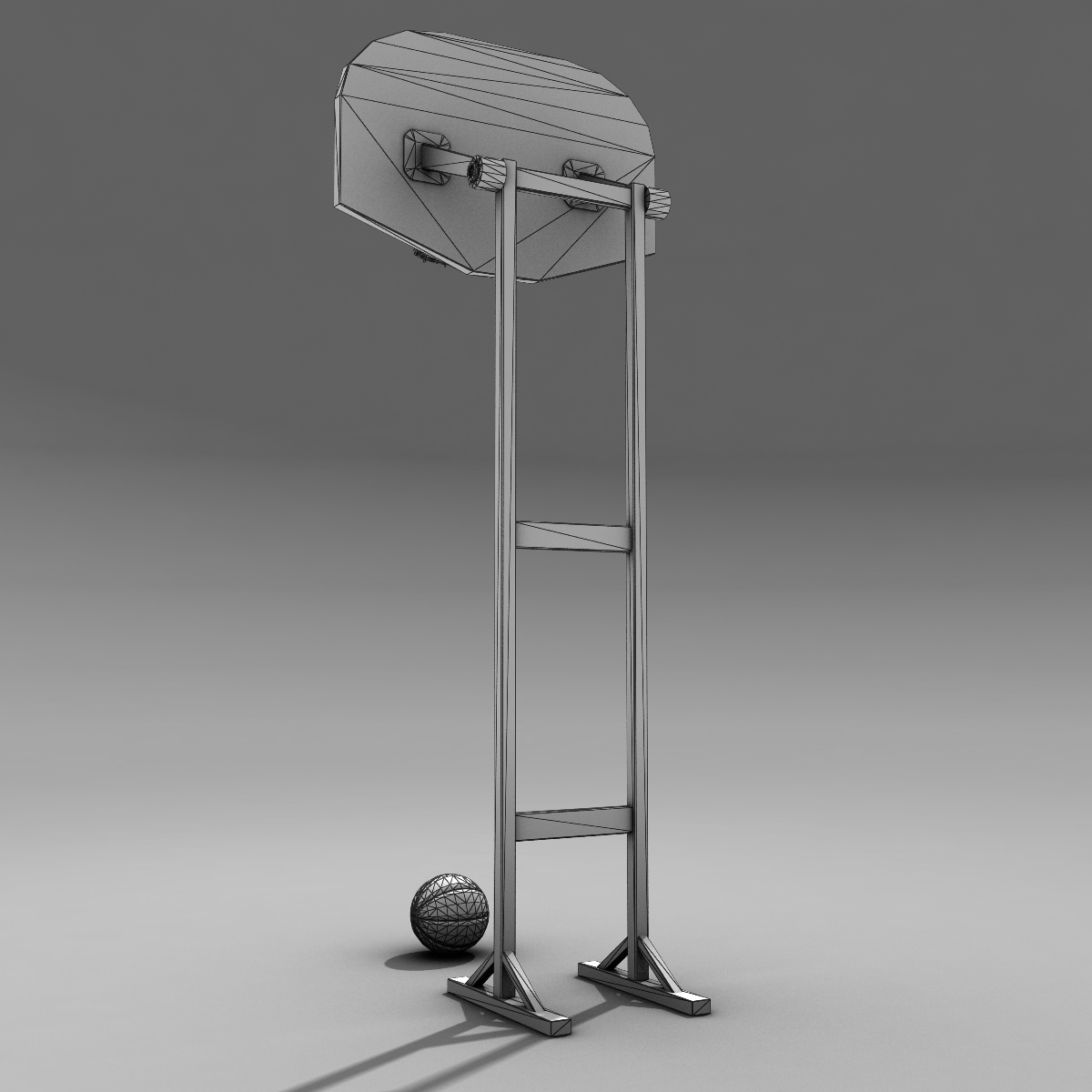 Basketball Post Free low-poly 3D model_8