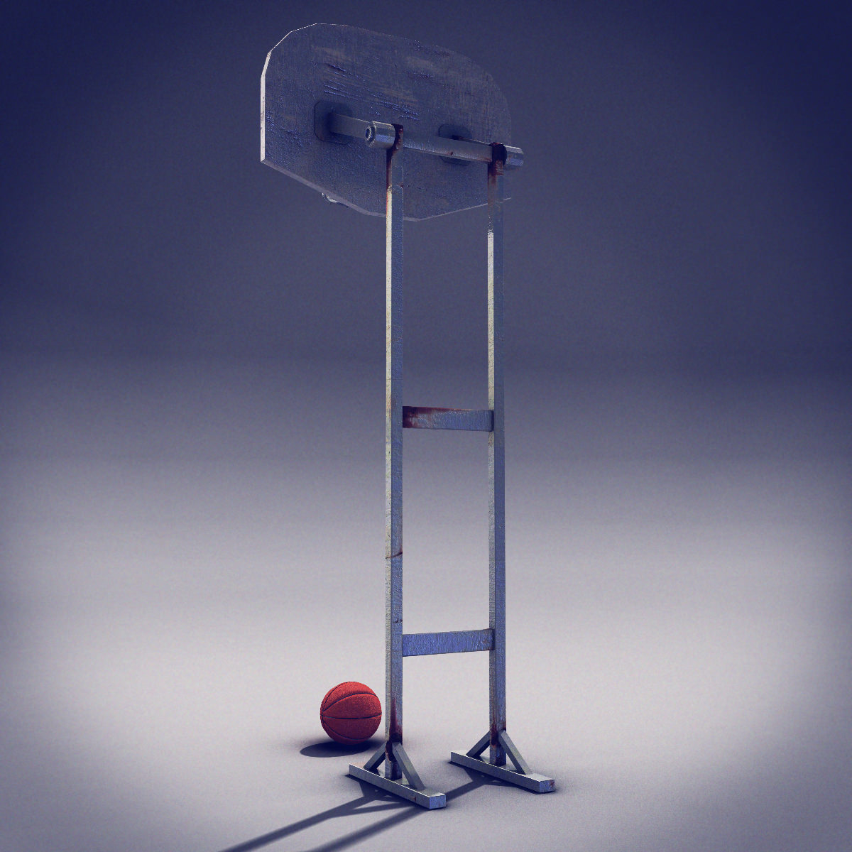 Basketball Post Free low-poly 3D model_3