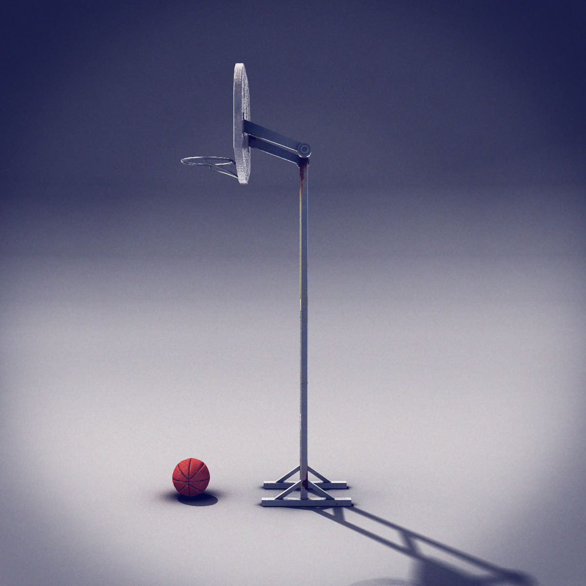 Basketball Post Free low-poly 3D model_4