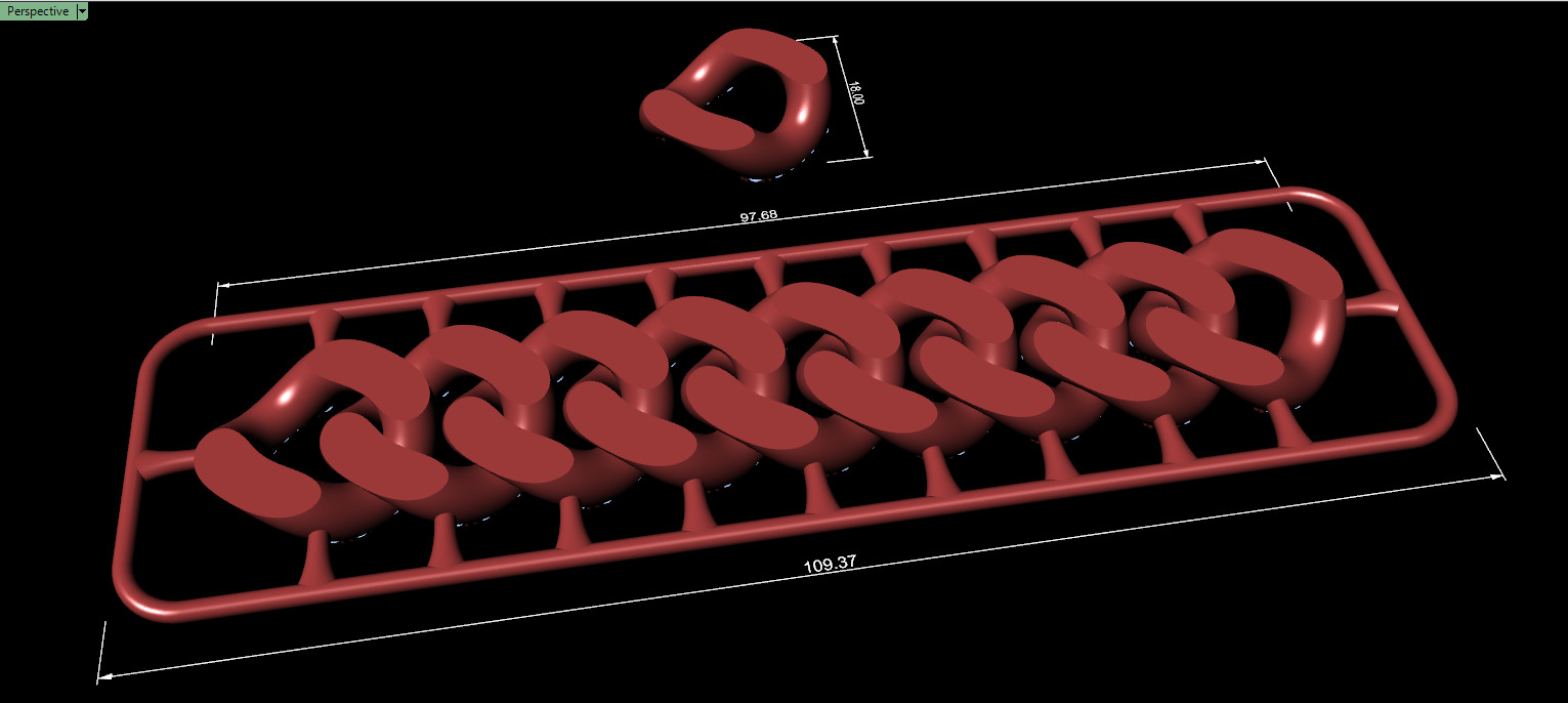 18mm Wide CUBAN Link Chain - SOLID FOR BRACELETS OR NECKLACE 3D print model_12