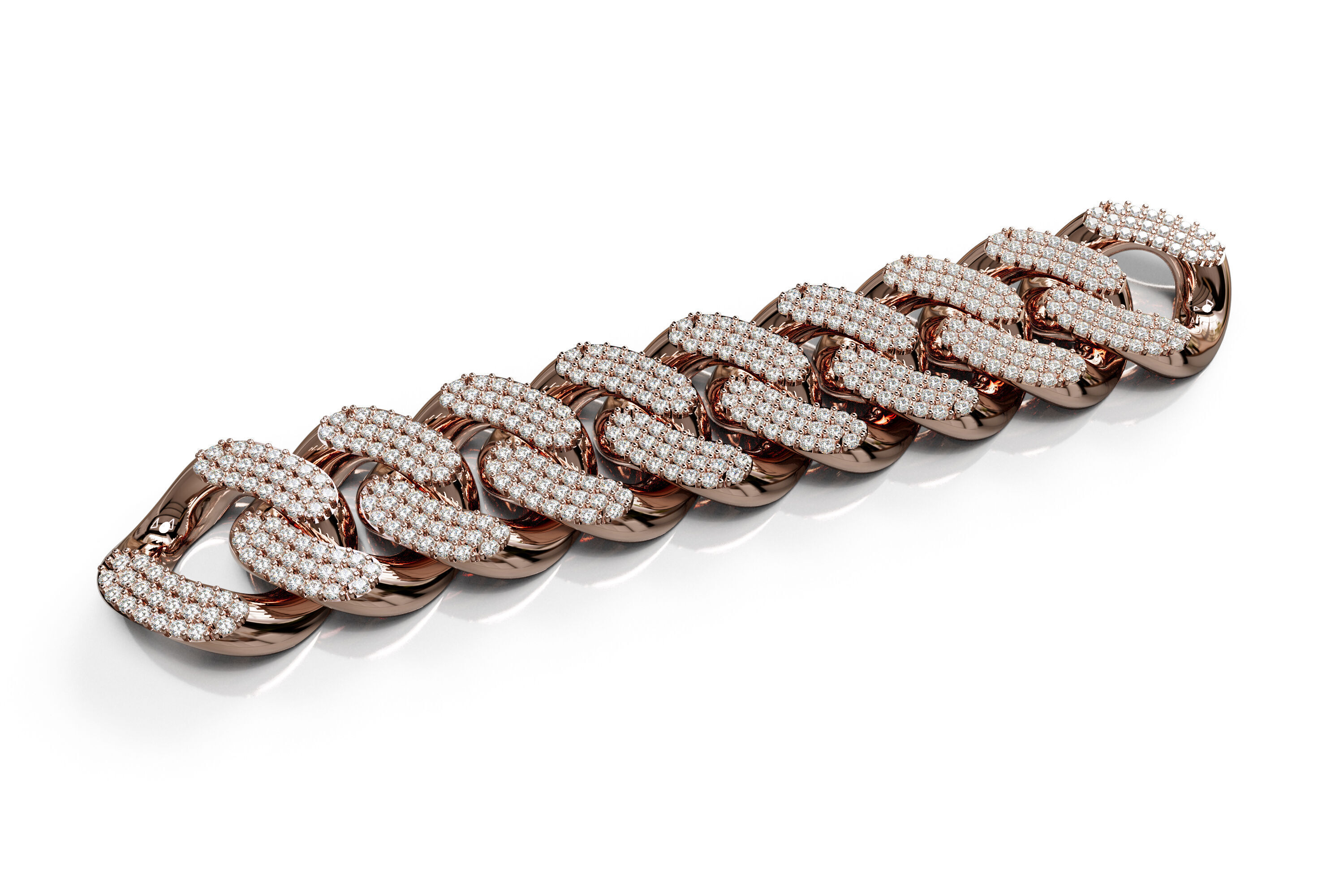 18mm Wide CUBAN Link Chain - SOLID FOR BRACELETS OR NECKLACE 3D print model_4